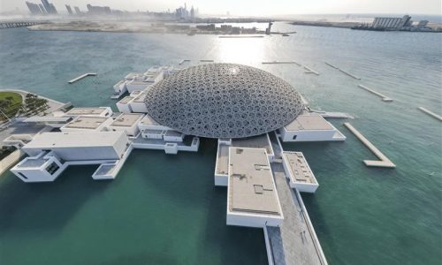 aerial-view-louvre-museum-abu-dhabi-golden-hour